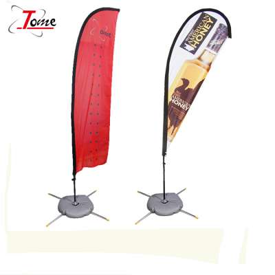 Smiling Face Teardrop Banner Stable teardrop flying banner beach flag stand Flying Flag Stand