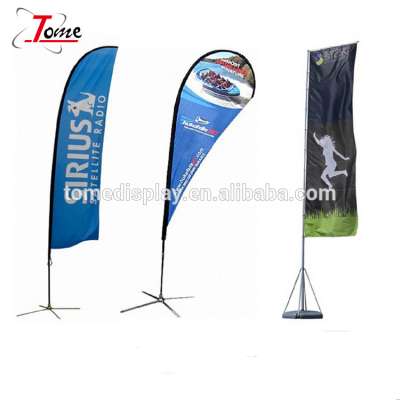 outdoor Wholesale teardrop flag outdoor beach flag with flagpole 3M/4M/5M flying banner stand