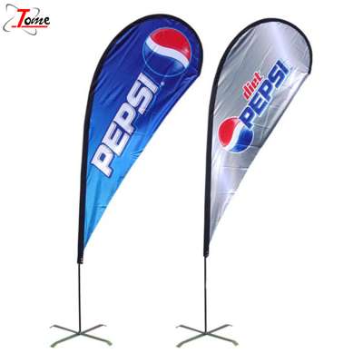 Hot Sale Advertising Ball Bearing Metal Rotating Banner Stand Flying Banner Pole Banner Stand